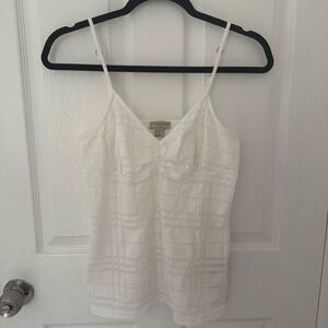 Burberry Body White Nova Check Spaghetti Strap Cami Size Large